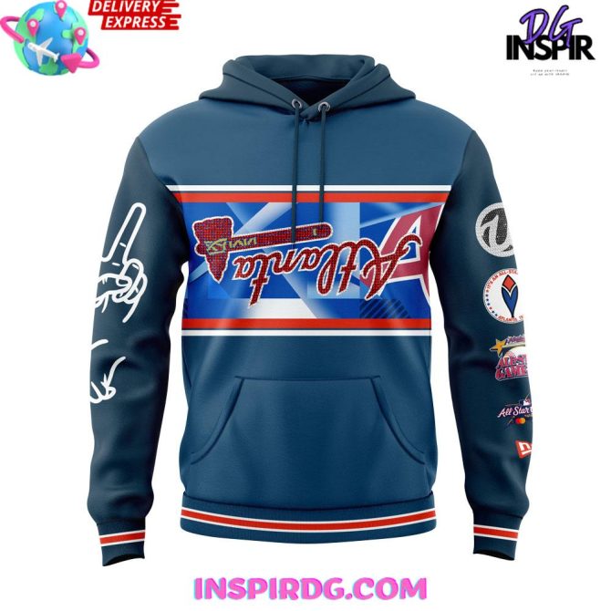 Atlanta Braves X Usher 2025 All-Star All Over Print Hoodie - Image 2