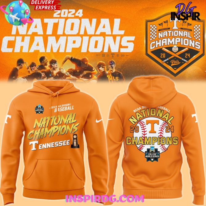 National Champions Tennessee Baseball 2024 All Over Print Hoodie Shirt