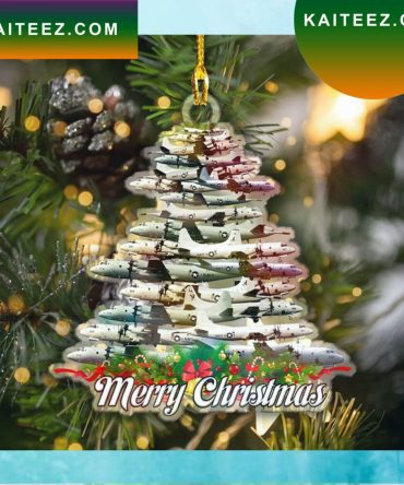 Navy Lockheed P 3C Orion 2 Sided  Custom Shaped Christmas Ornament