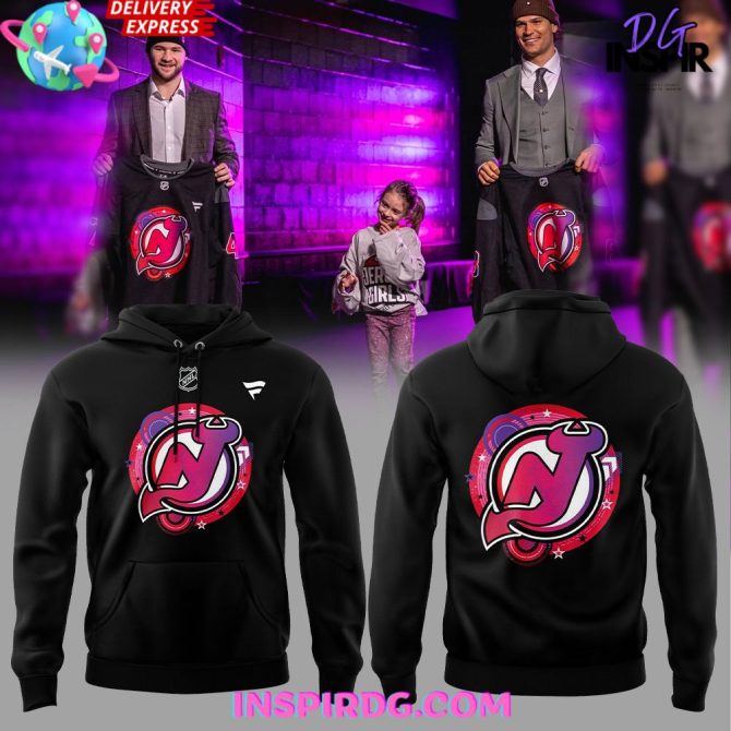 New Jersey Devils Reimagining Of 90S Sport Style All Over Print Hoodie