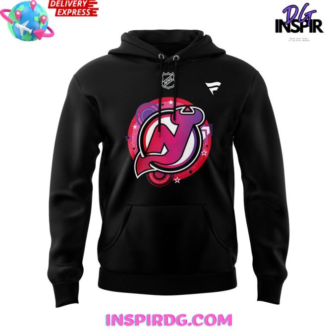 New Jersey Devils Reimagining Of 90S Sport Style All Over Print Hoodie - Image 2