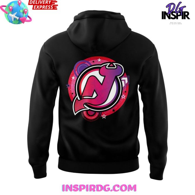 New Jersey Devils Reimagining Of 90S Sport Style All Over Print Hoodie - Image 3