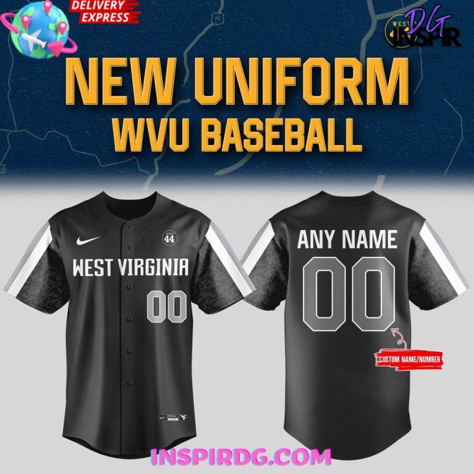 New Uniform West Virginia University 2025 Coal Rush Baseball Jersey