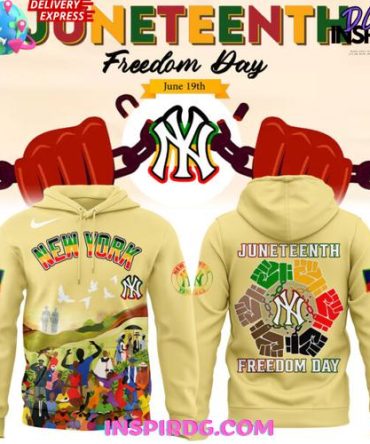 New York Yankees Juneteenth Freedom Day 2025 All Over Print Hoodie