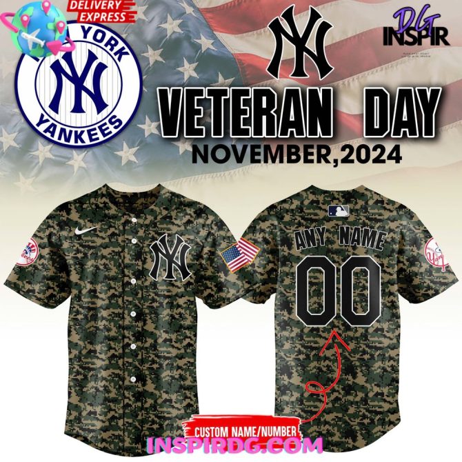 New York Yankees Veterans Day 2024 Baseball Jersey