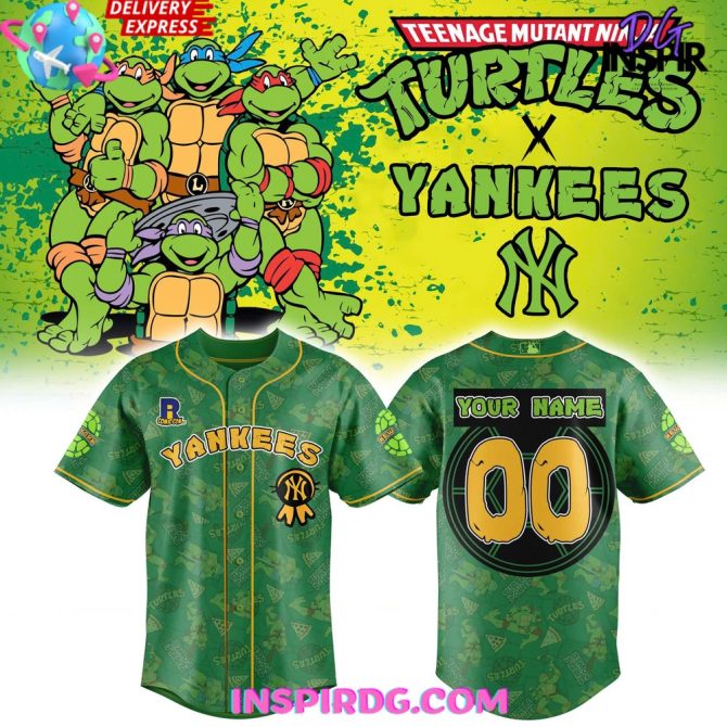 New York Yankees X Teenage Mutant Ninja Turtles Baseball Jersey