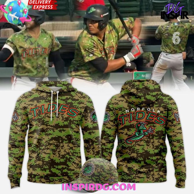 Norfolk Tides Military Appreciation 2025 All Over Print Hoodie
