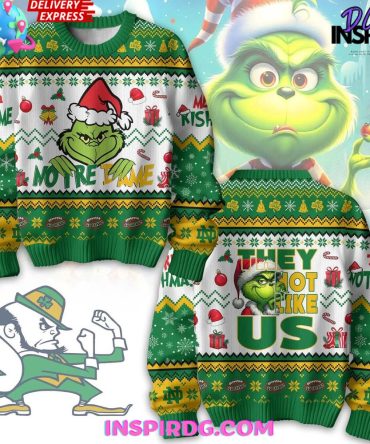 Notre Dame Fighting Irish X The Grinch Special Ugly Christmas Sweater