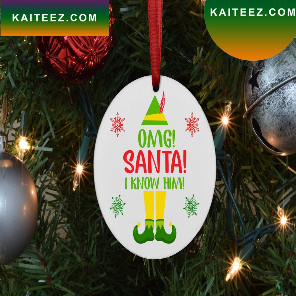 Omg Santa The Elf Funny Christmas Ornament