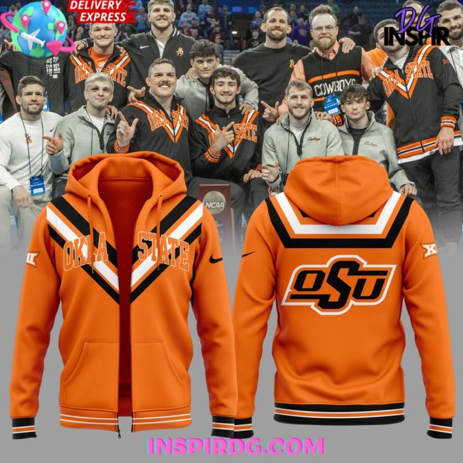 Osu Cowboy Wrestling 2025 Special Orange All Over Print Hoodie - Image 2