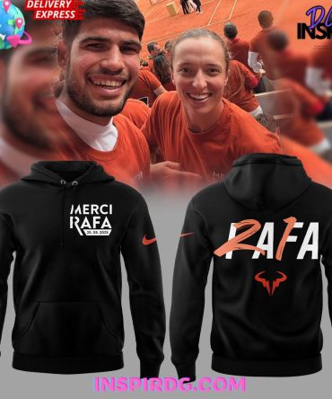 Offical Rafael Nadal Roland Garros Merci Rafa 2025 Black All Over Print Hoodie