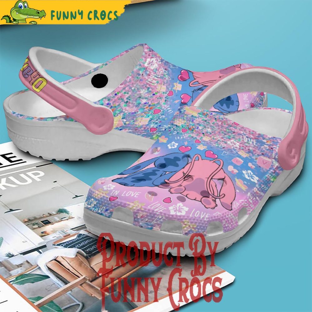 Ohana Stitch Love Angel Valentines Day Crocs Shoes - Discover Comfort And Style Clog Shoes For Family - Image 3
