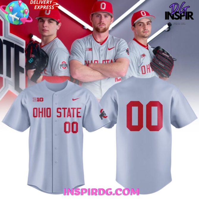 Ohio State Baseball Fresh Road Gray Baseball Jersey