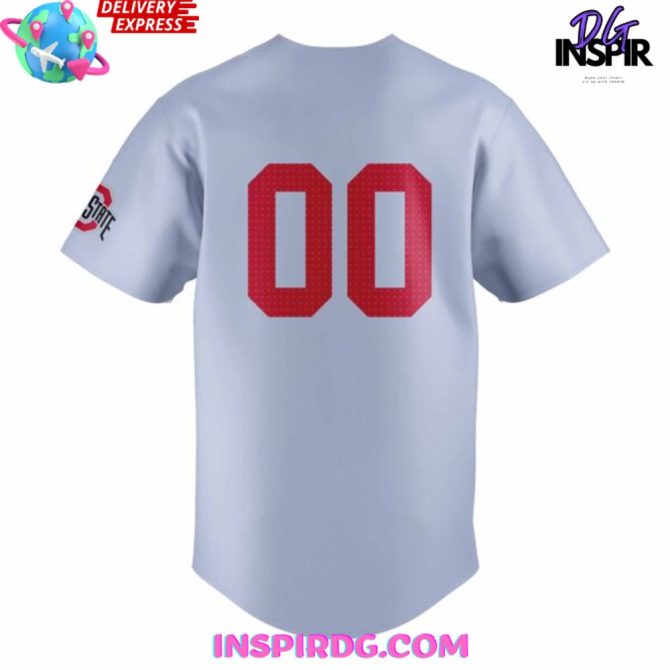 Ohio State Baseball Fresh Road Gray Baseball Jersey - Image 3
