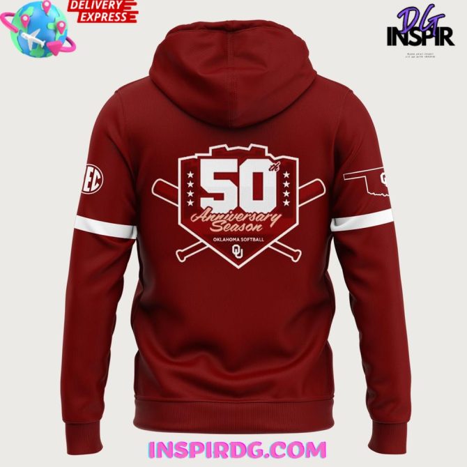 Oklahoma Sooners Softball 50Th Anniversary Limited All Over Print Hoodie - Image 3