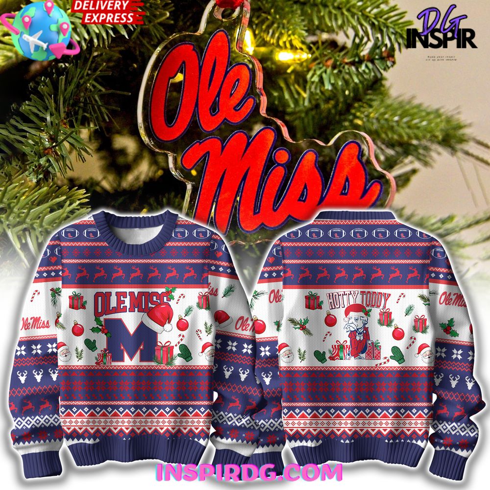 Ole Miss Rebels Hotty Toddy Special Ugly Christmas Sweater