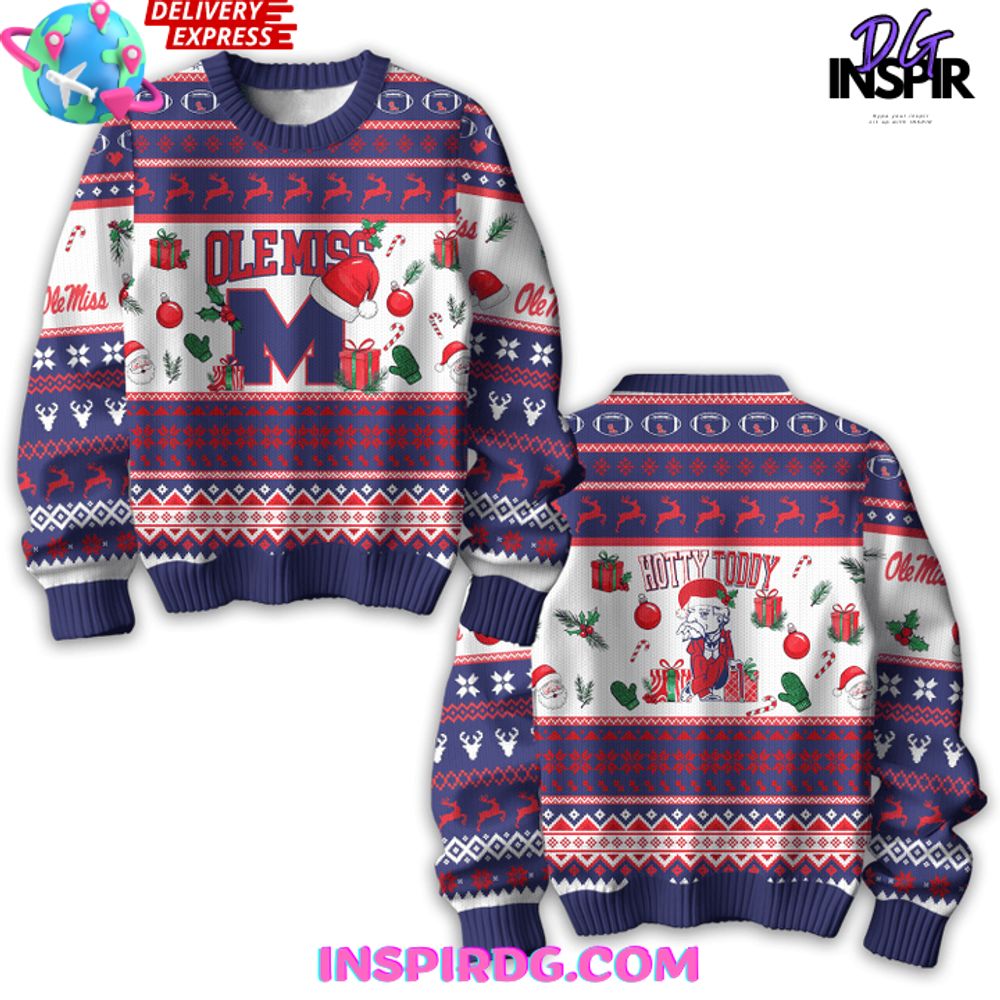 Ole Miss Rebels Hotty Toddy Special Ugly Christmas Sweater - Image 2
