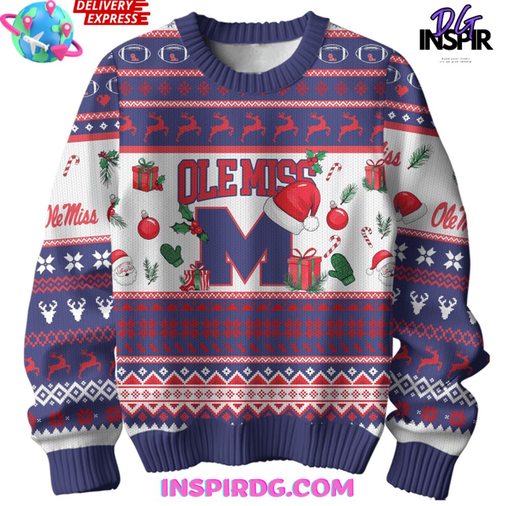 Ole Miss Rebels Hotty Toddy Special Ugly Christmas Sweater - Image 3