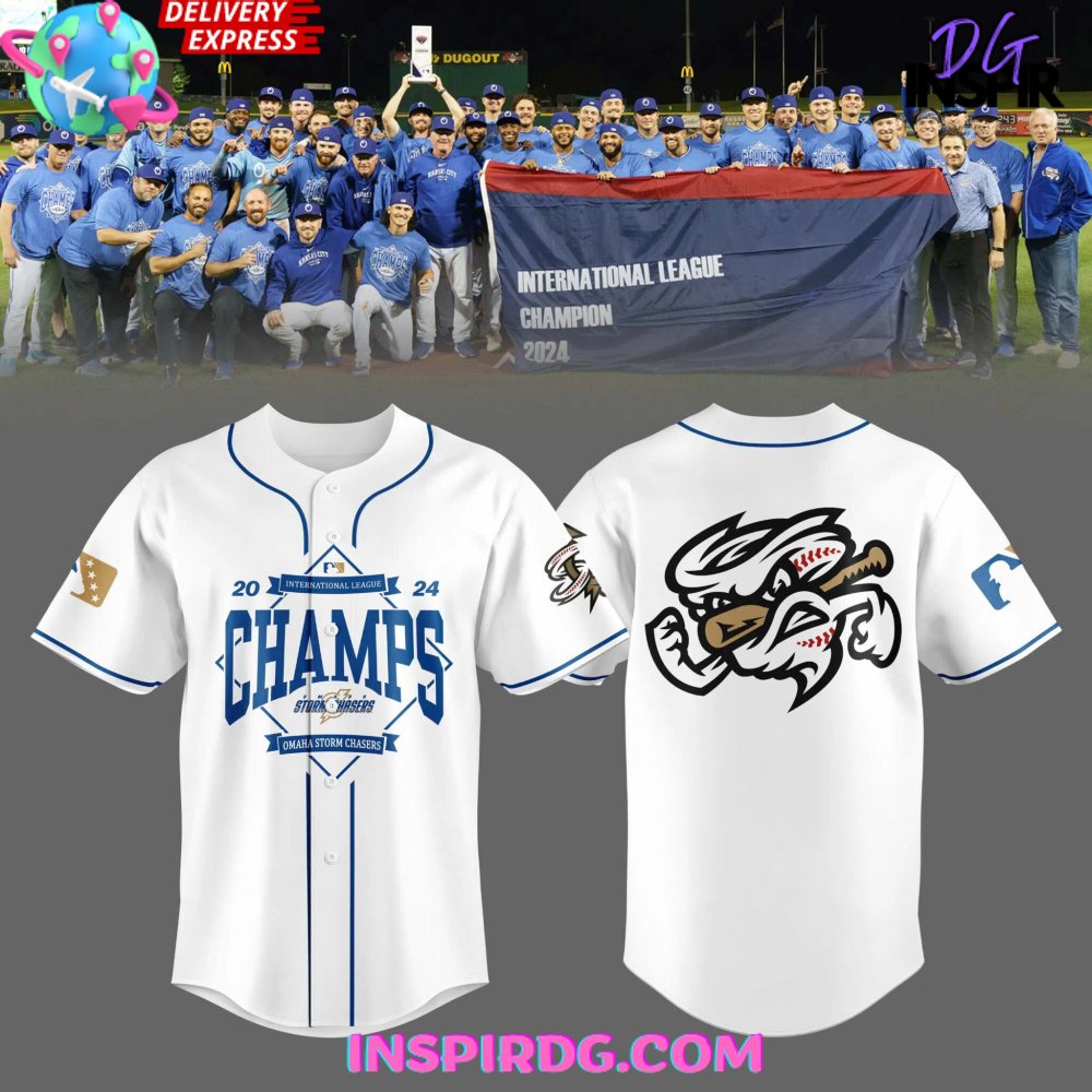 Omaha Storm Chasers International League Championship 2024 White Baseball Jersey