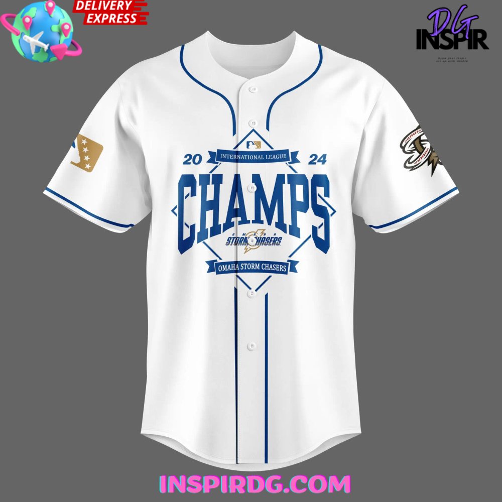 Omaha Storm Chasers International League Championship 2024 White Baseball Jersey - Image 2