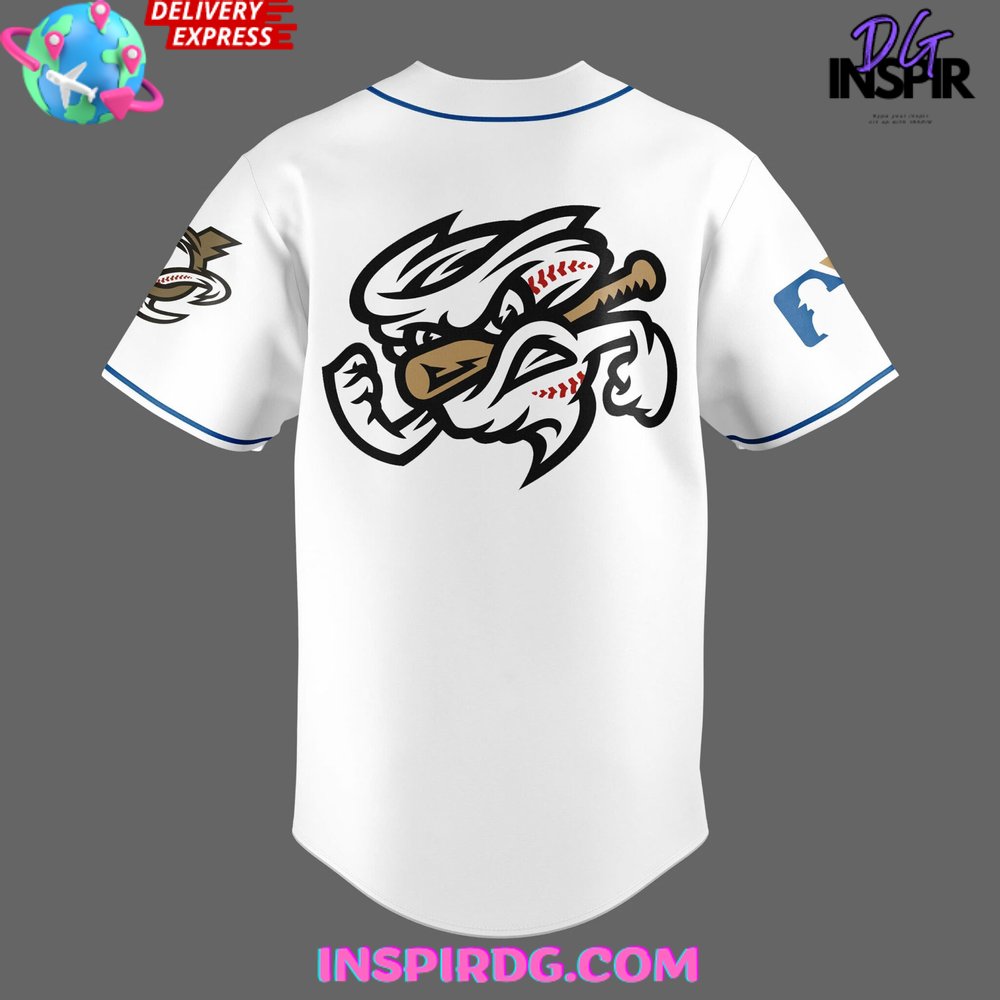 Omaha Storm Chasers International League Championship 2024 White Baseball Jersey - Image 3