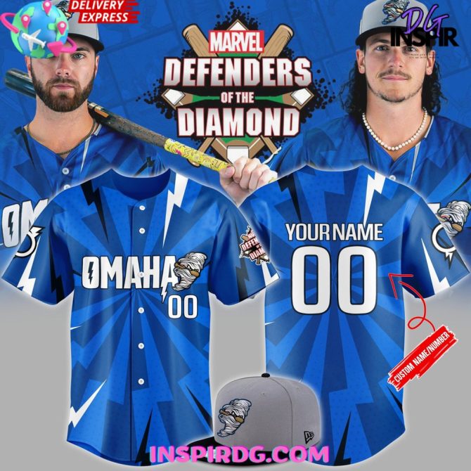 Omaha Storm Chasers Marvel Defenders Of The Diamond Baseball Jersey