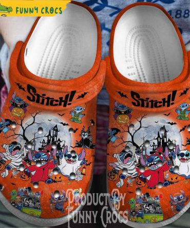 Orange Disney Stitch Halloween Crocs Shoes Clogs - Discover Comfort And Style Clog Shoes For Family