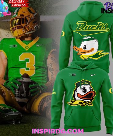 Oregon Ducks Uniform Green Ducks Special All Over Print Hoodie