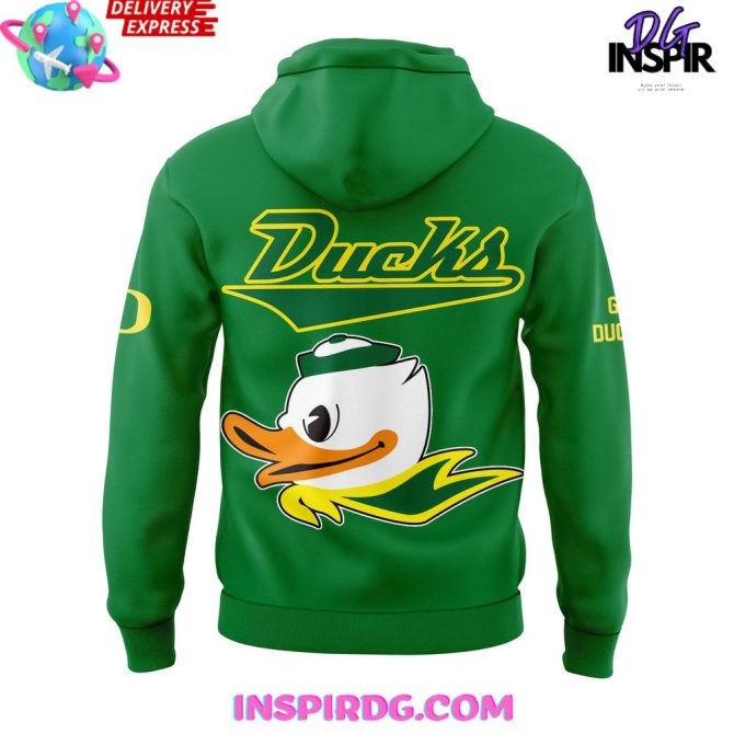 Oregon Ducks Uniform Green Ducks Special All Over Print Hoodie - Image 3
