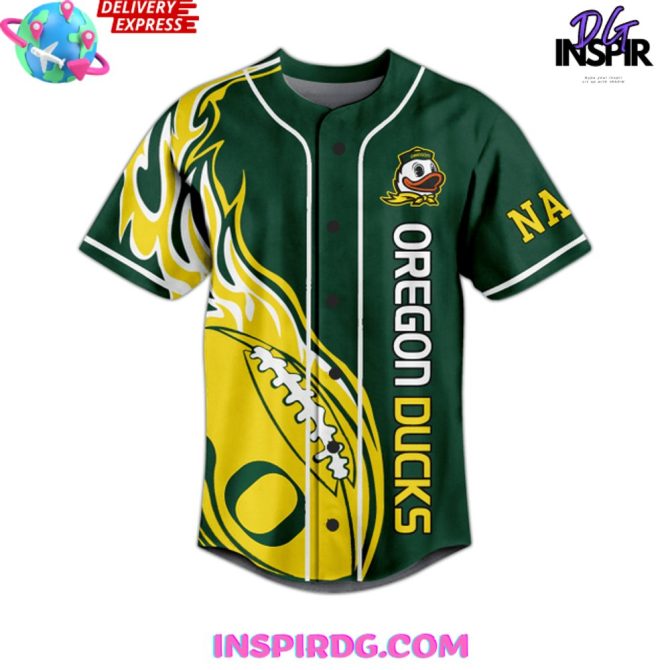 Oregon Ducks Win The Day Baseball Jersey - Image 2