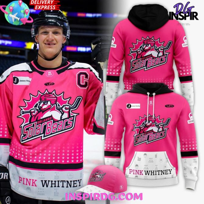 Orlando Solar Bears X Pink Whitney 2025 Limited Edition All Over Print Hoodie
