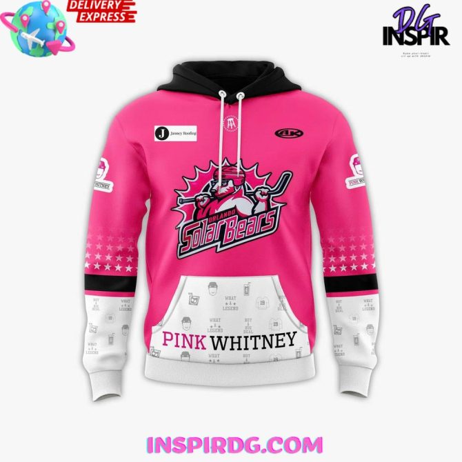 Orlando Solar Bears X Pink Whitney 2025 Limited Edition All Over Print Hoodie - Image 2