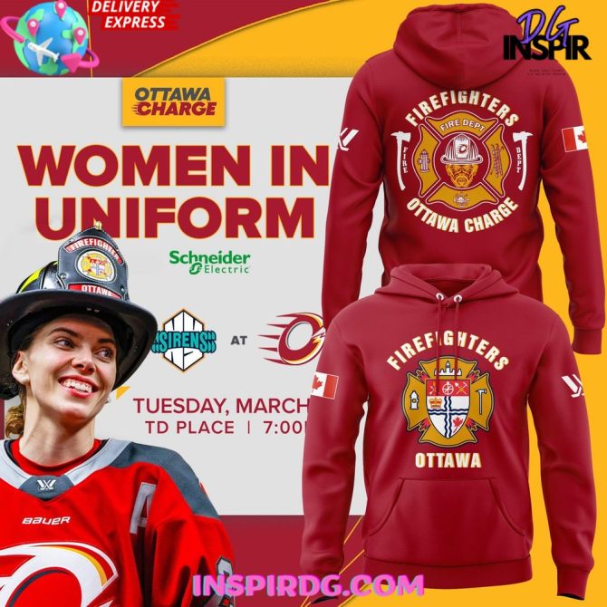 Ottawa Charge Firefighters Women In Uniform Edition All Over Print Hoodie
