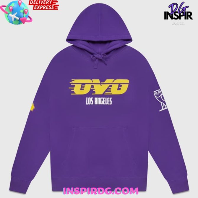 Ovo Nba Los Angeles Lakers All Over Print Hoodie - Image 2