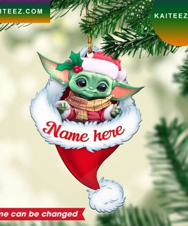 Personalized Baby Yoda Custom Christmas Ornament