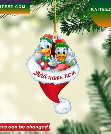 Personalized Donald Duck And Daisy Custom Christmas Christmas Ornament