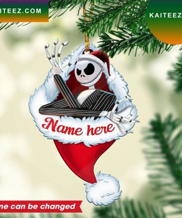 Personalized Jack Skellington Custom Christmas Ornament