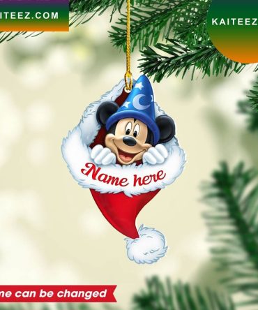 Personalized Mickey Mouse Hat Custom Christmas Ornament