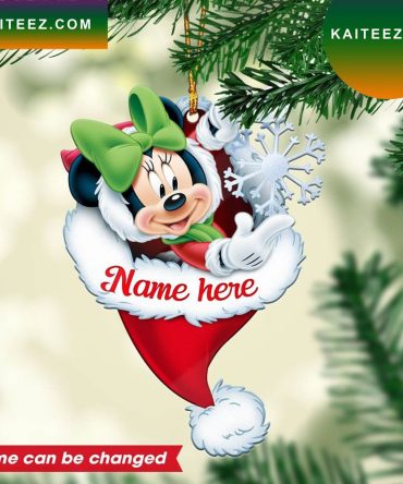 Personalized Minnie Mouse Custom Christmas Ornament