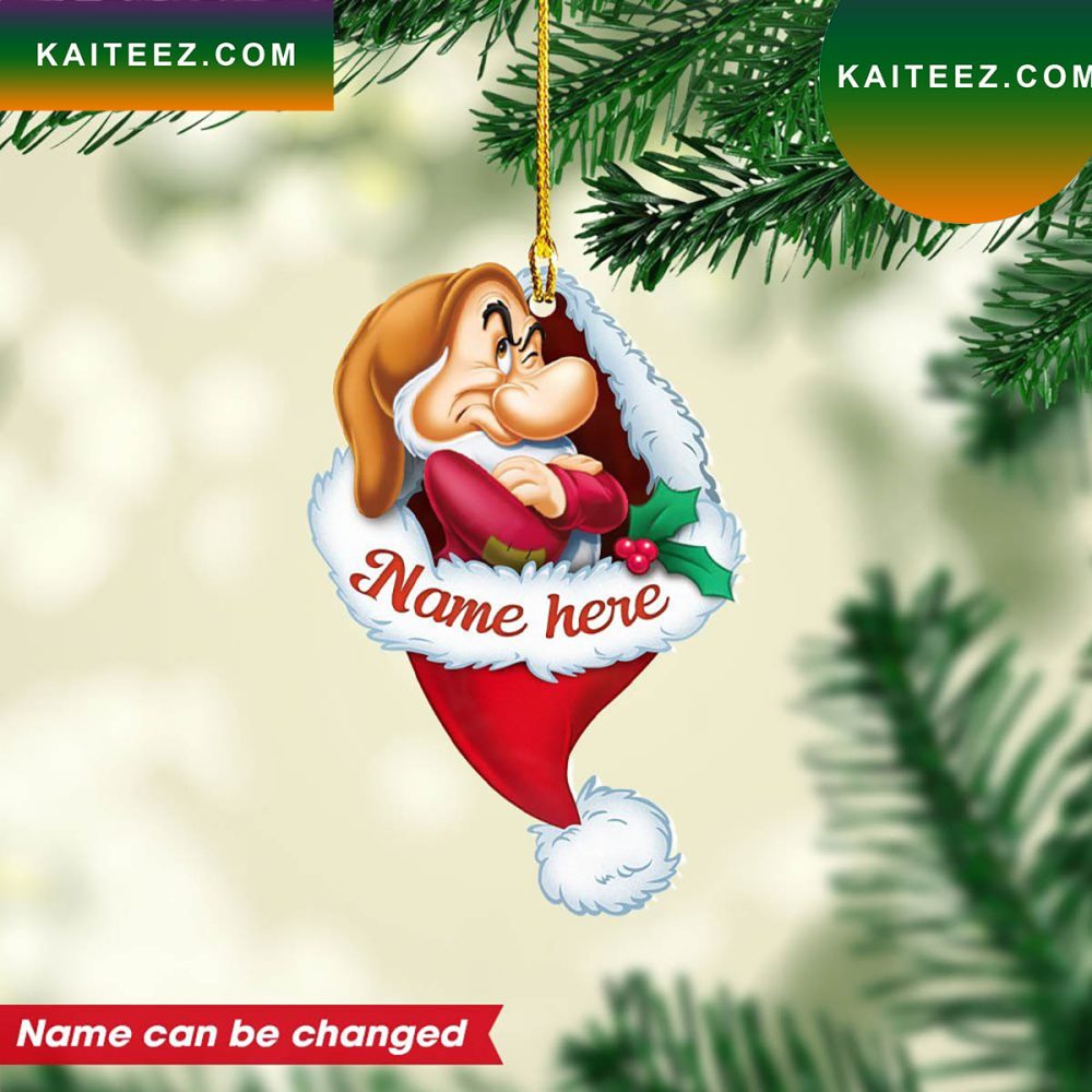 Personalized Sneezy Custom Christmas Ornament
