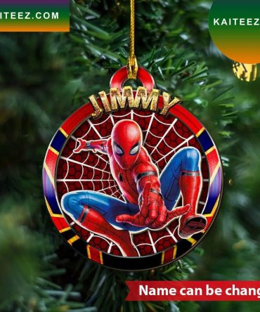 Personalized Spider Man Hanging Christmas Ornament