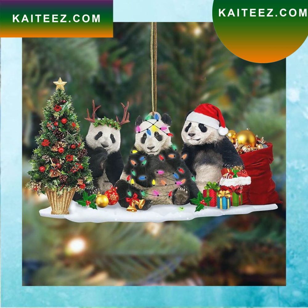 Panda Christmas Tree Ornament Cute Christmas Ornament Hanging Tree Xmas Decoration Christmas Ornament
