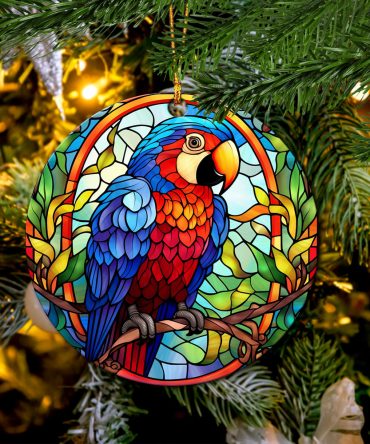 Parrot Stained Ceramic Ceramic Ornament Perfect Gift For Holiday