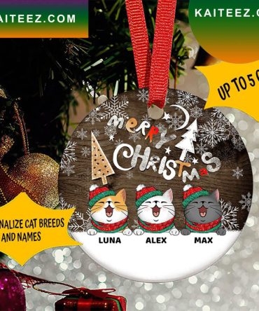 Personalised Cat Christmas Tree Christmas Ornament