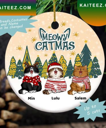 Personalised Funny Cat Christmas Ornament