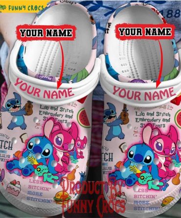 Personalized Angel And Stitch Crocs - Discover Comfort And Style Clog Shoes For Family