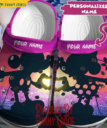 Personalized Disney Mickey Minnie Couple Crocs Slippers - Discover Comfort And Style Clog Shoes Unisex Clogs Garden Shoes
