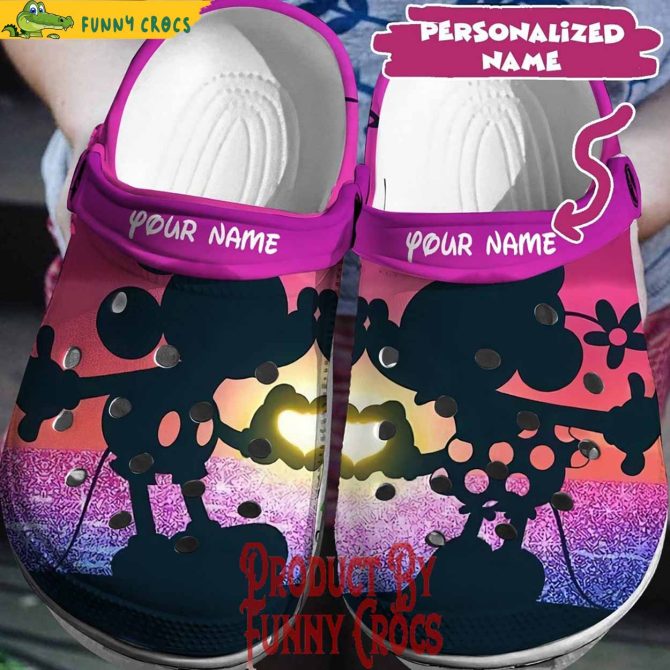 Personalized Disney Mickey Minnie Couple Crocs Slippers - Discover Comfort And Style Clog Shoes Unisex Clogs Garden Shoes