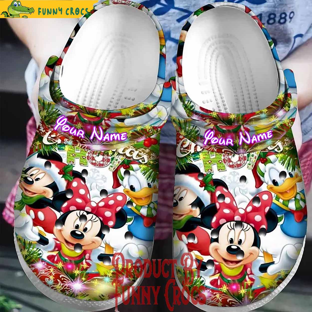 Personalized Disney Mickey Mouse Christmas And Friends Crocs Shoes - Discover Comfort And Style Clog Shoes Unisex Clogs Garden Shoes