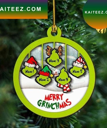 Personalized Family Name Grinch Christmas Ornament